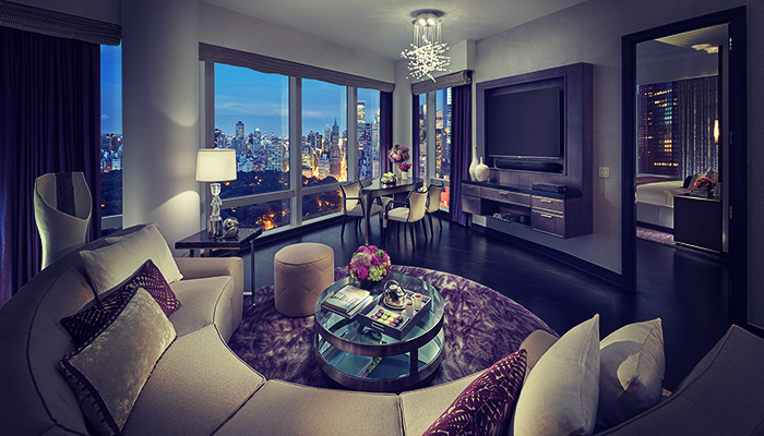 Mandarin Oriental, New York's Premier Central Park View Suite Living Room Mandarin Oriental Hotel Group