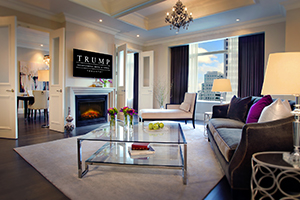 Trump Sky Suite Living Room Photo Courtesy of Trump Hotel Collection