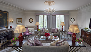 Mandarin Oriental Hyde Park, London's Suite Deluxe Park Living Room, Photo Courtesy of Mandarin Oriental Hotel Group